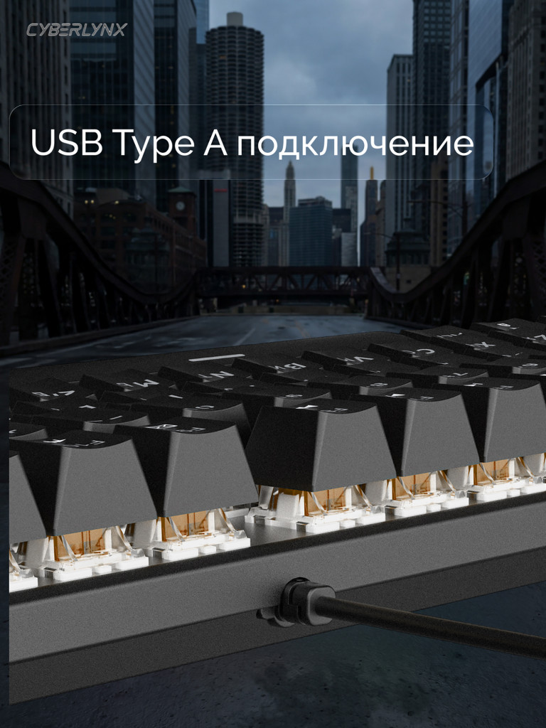 Игровая клавиатура CyberLynx BD104 (черный)