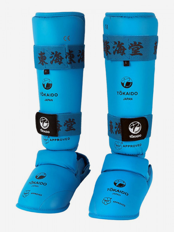 Защита голени и стопы TOKAIDO WKF синяя