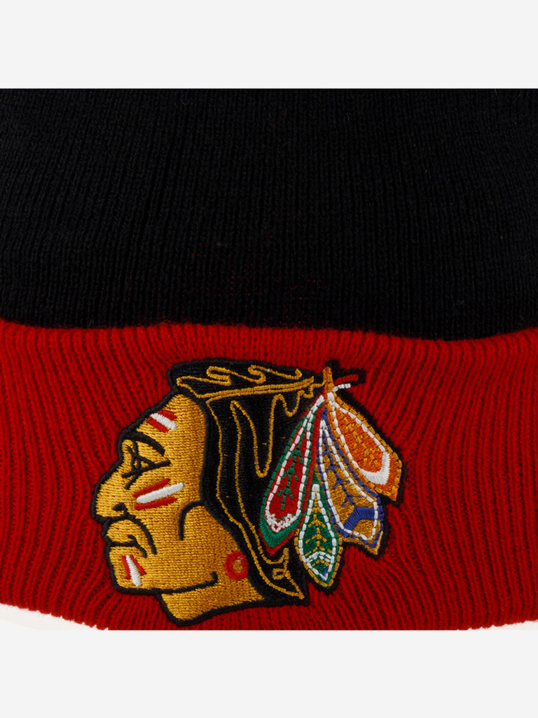 Шапка с отворотом MITCHELL NESS MN-NHL-EU174-CHIBLA-BLK Chicago Blackhawks NHL