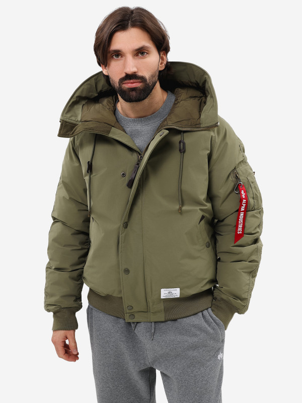 Парка зимняя пуховая мужская N-2 Altitude Alpha Industries болотный цвет — купить за 24050 руб. со скидкой 48 %, отзывы в интернет-магазине Спортмастер