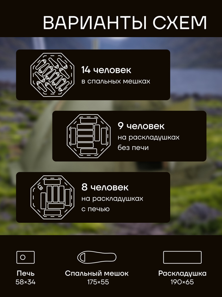 Палатка всесезонная МФП-5 Берег Хаки двухслойная