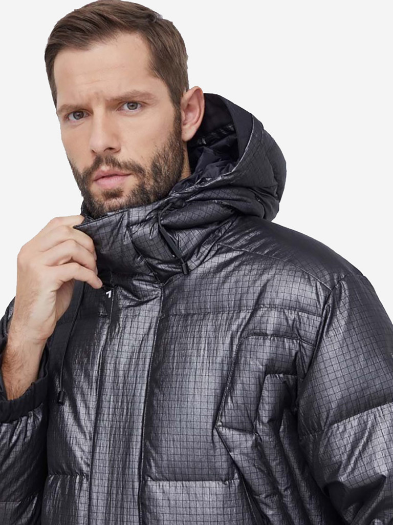 Глянцевый пуховик оверсайз мужской EA7 DOWN JACKET