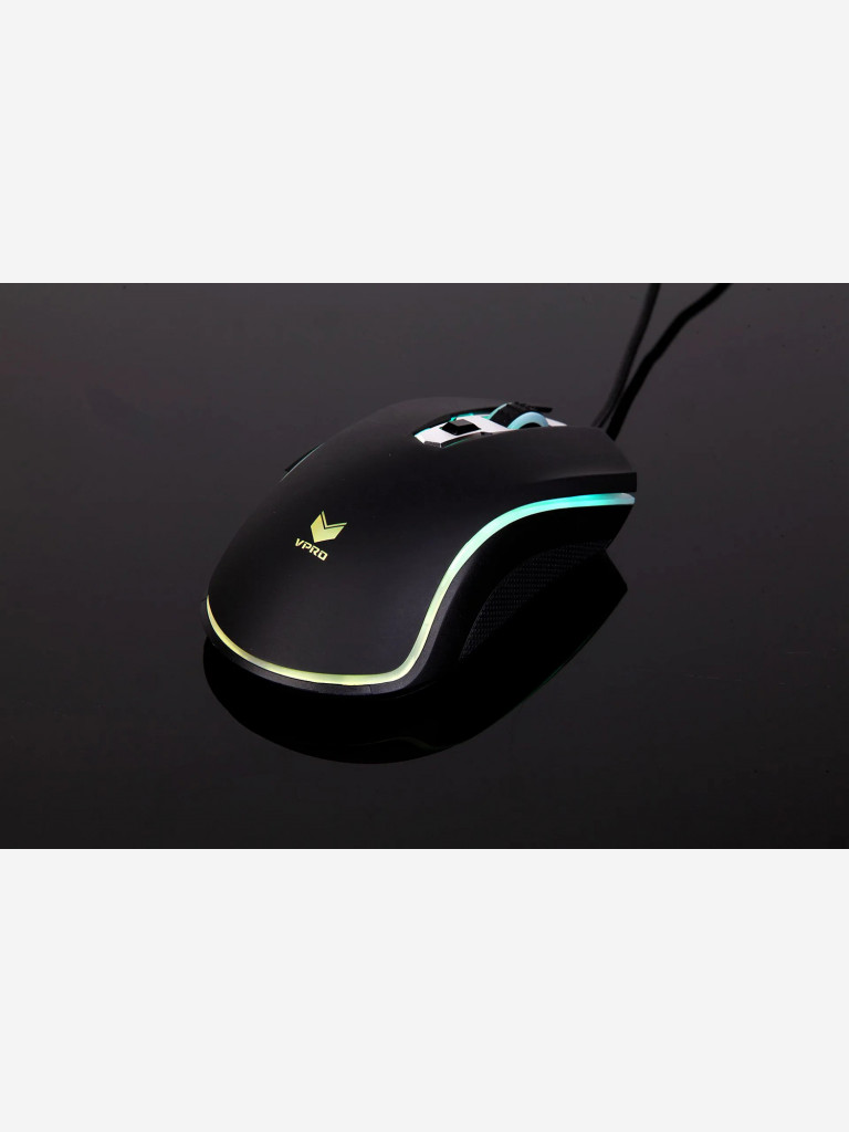 RAPOO Игровая мышь проводная V25S, цвет - черный (12277)