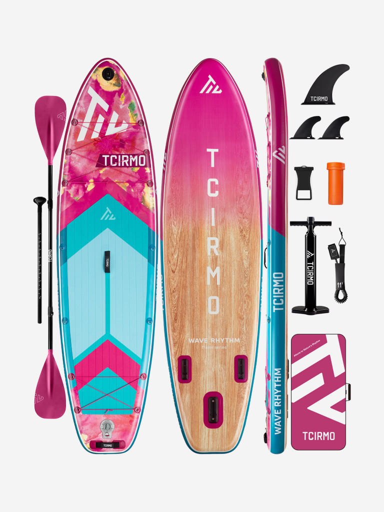 SUP-доска TCIRMO Wave Rhythm Flower 10'6", надувная, универсальная, 320х84х15 см, до 176 кг