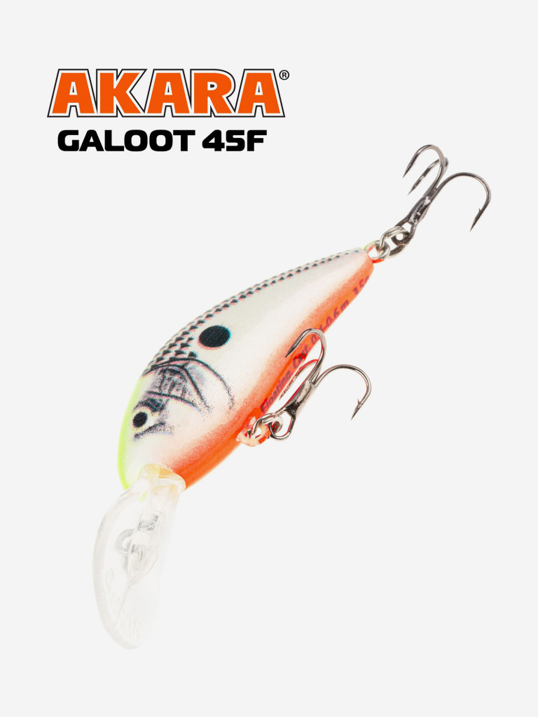 Воблер Akara Galoot плавающий, кренк, на окуня, щуку, голавля 45F 3,5 гр. A125