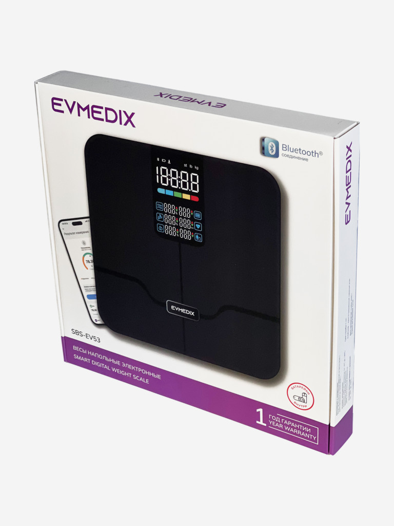 Умные напольные весы EVMEDIX SBS-EV53 с Bluetooth