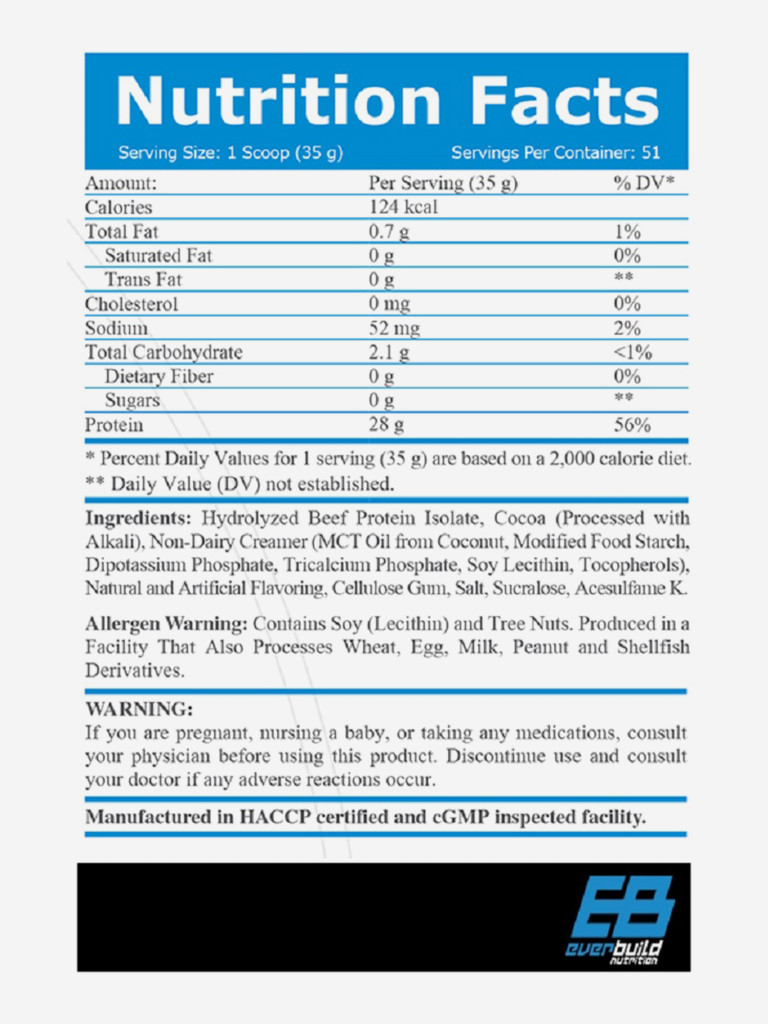 Изолят говядины Everbuild Nutrition 100% Beef Isolate 1816 гр.