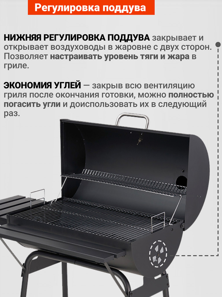 Угольный гриль барбекю Go Garden CHEF-Master 74 XL