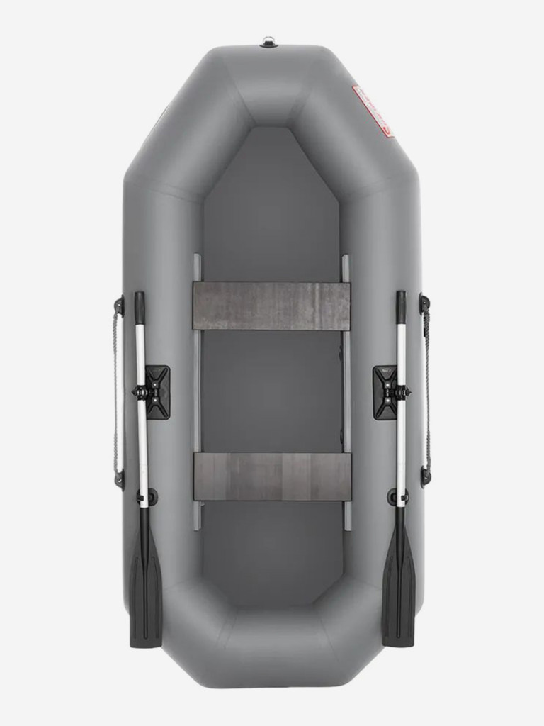 Лодка надувная для рыбалки Тонар Шкипер А260 надувное дно серый