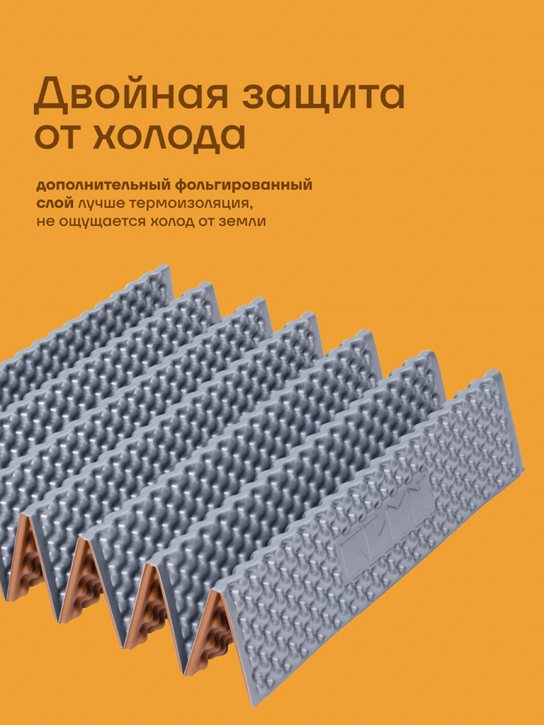 Коврик туристический KLMN пенный складной бежевый