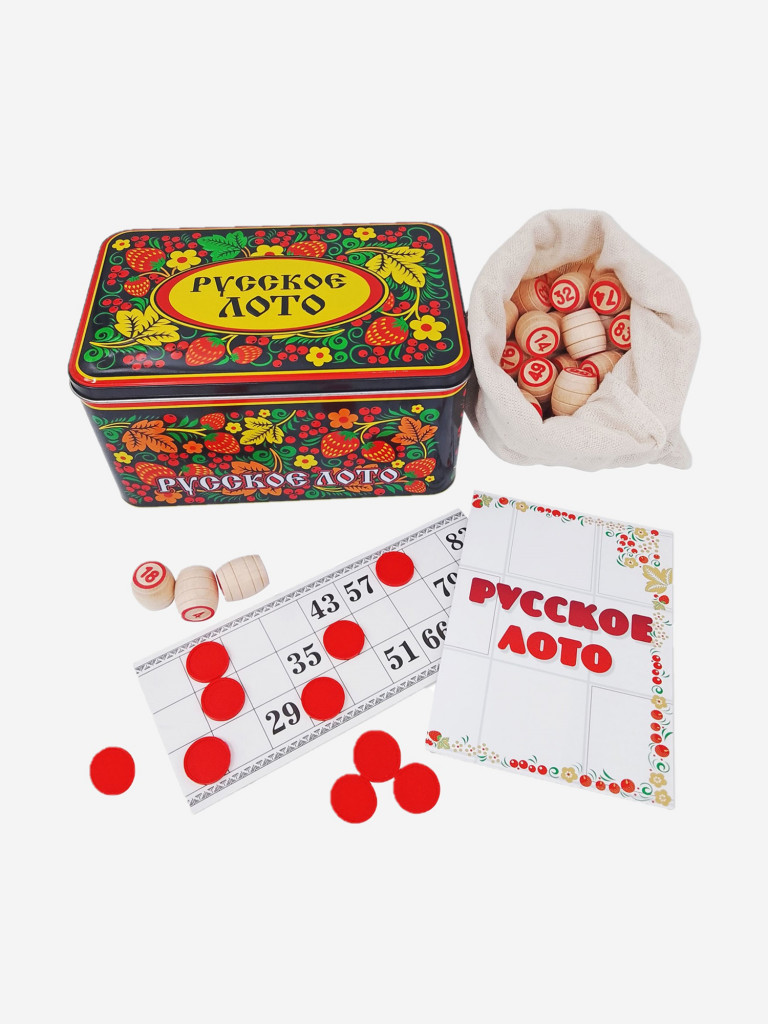 Игра настольная в жестяной коробке, Нескучные игры, Лото