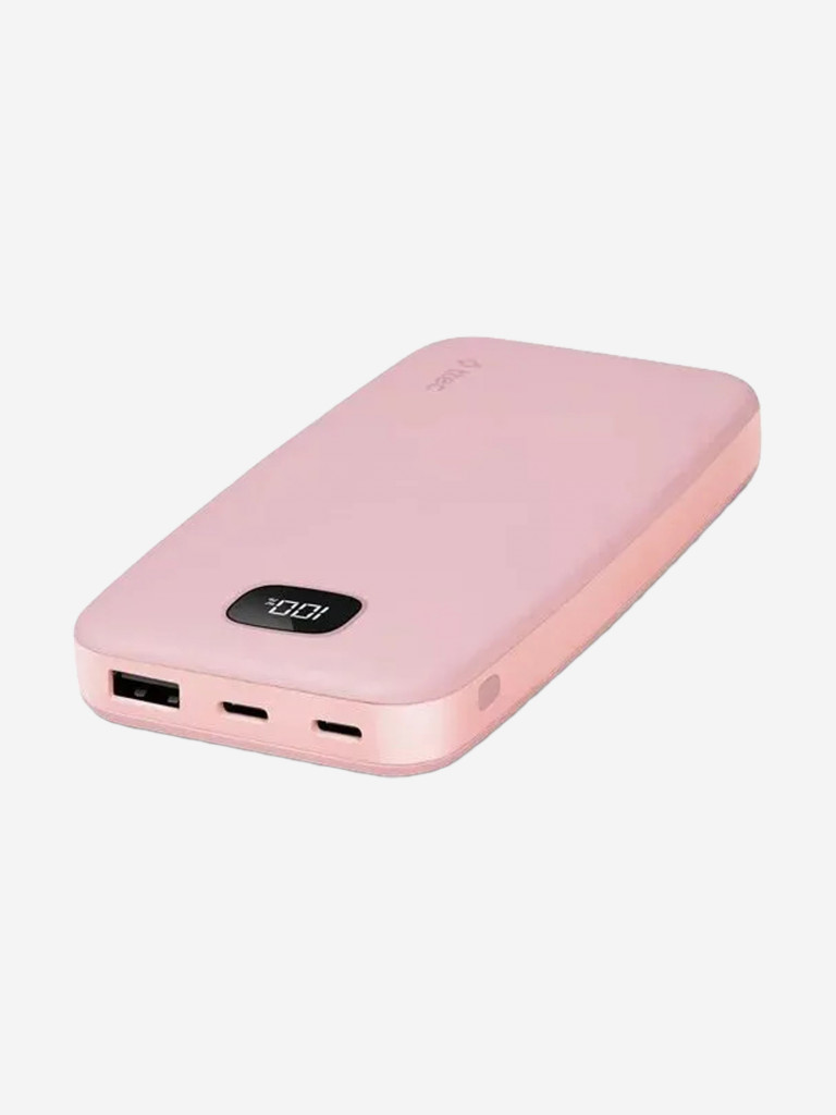 Внешний аккумулятор TTEC ChargeUp Pro LCD 10.000mAh PD 20W Powerbank. Цвет: розовый