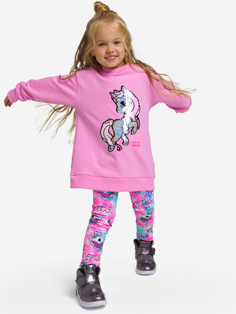 Комплект для девочек: толстовка, легинсы PlayToday