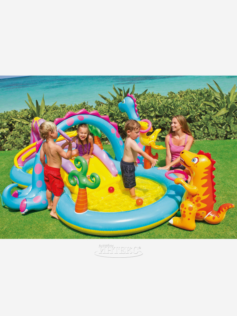 Игровой центр Intex 57135 Динолэнд 302х229х112см