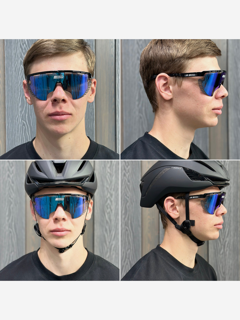 Очки спортивные Scicon AeroWing Lamon оправа Black Gloss линза SCNPP Multimirror Blue
