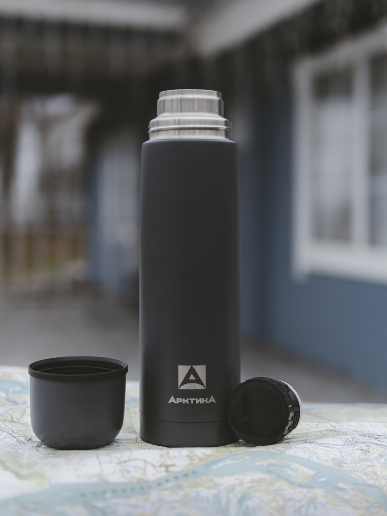 Термос вакуумный Арктика 1 л, графит