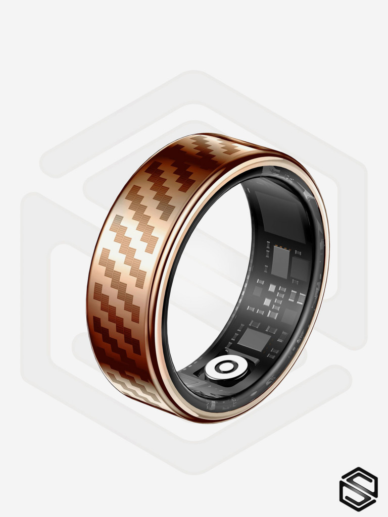 Умное кольцо HerzRing с Уведомлениями Lumen RW (Золото Узор 12)
