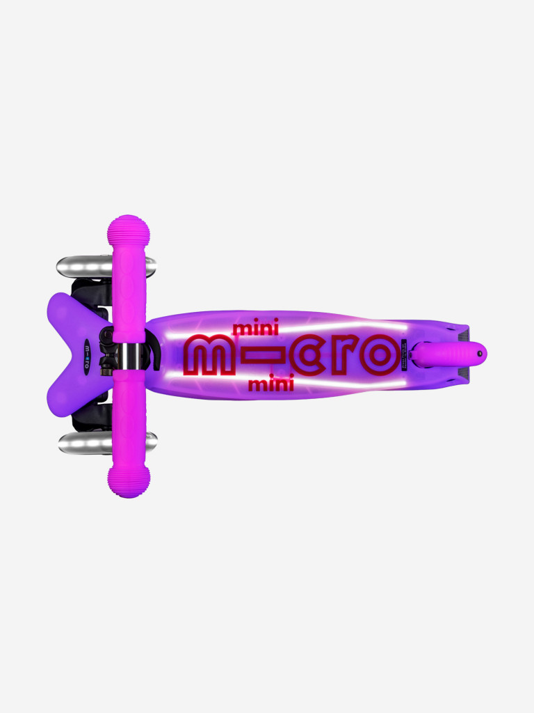 Самокат детский Micro Mini Deluxe Glow Plus LED, светится в темноте