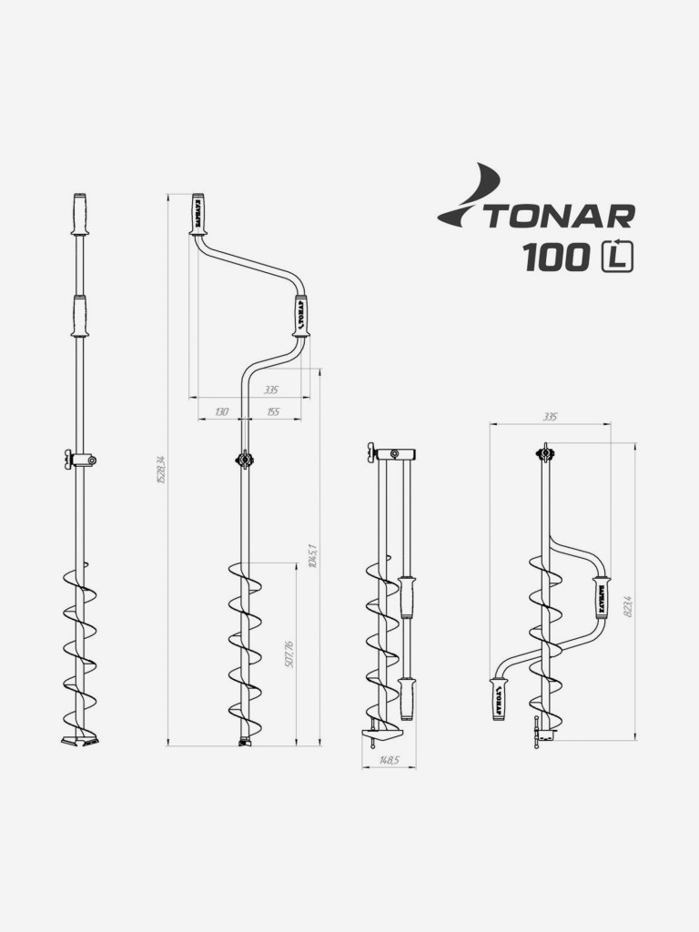 Ледобур Тонар ЛР-100Д левое вращение (LK-100LD)
