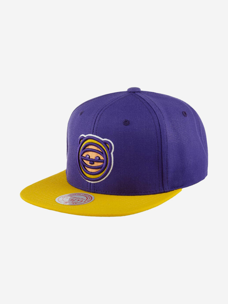 Бейсболка с прямым козырьком MITCHELL NESS 6HSSRI21052-LALPRGD Los Angeles Lakers NBA