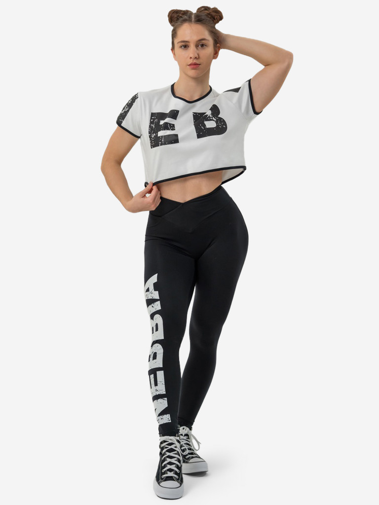 Топ спортивный женский NEBBIA Oversized crop top GAME ON 610