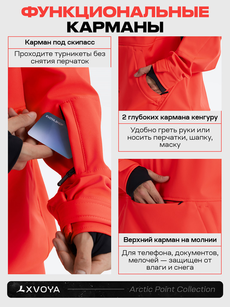 Анорак сноубордический XVOYA Arctic Point ярко-красный