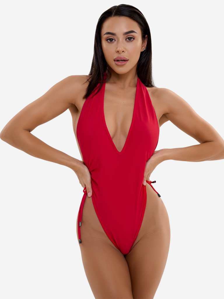 Слитный купальник женский Bona Fide: Sexy back SwimSuit "Red"