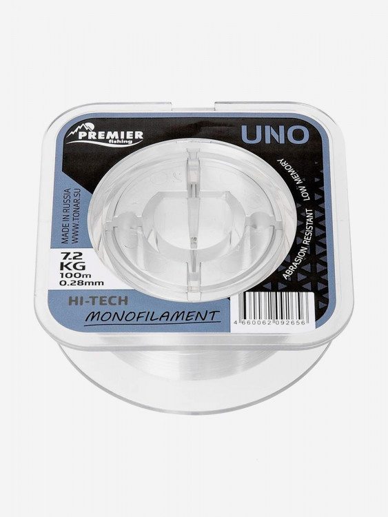 Леска для рыбалки Premier Fishing UNO Nylon 0,28мм, 100м, 7,2кг, прозрачный
