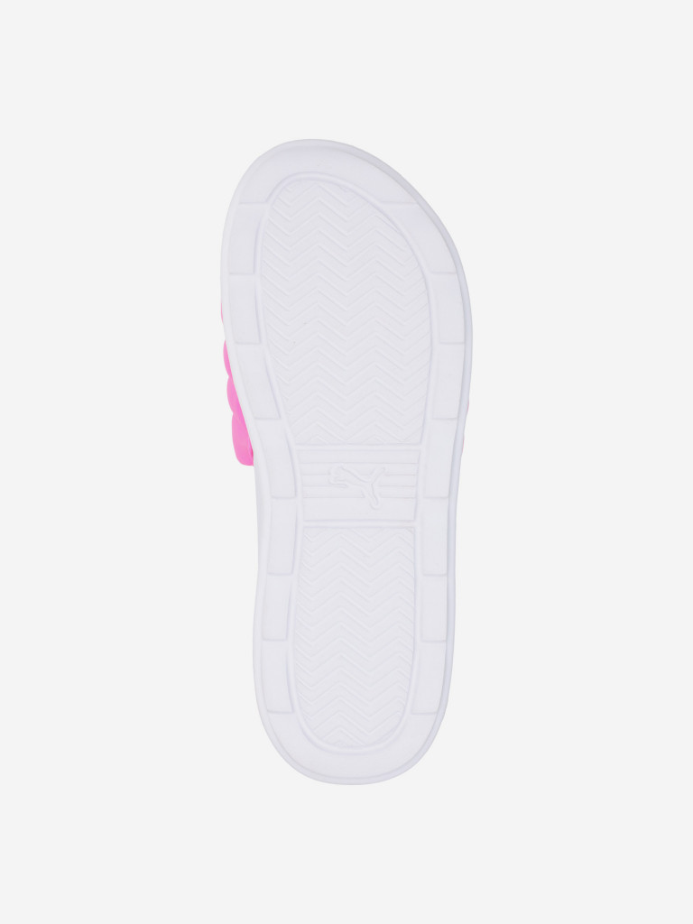 Шлепанцы женские PUMA Karmen Slide Puffy розовый/белый цвет — купить за  6499 руб., отзывы в интернет-магазине Спортмастер