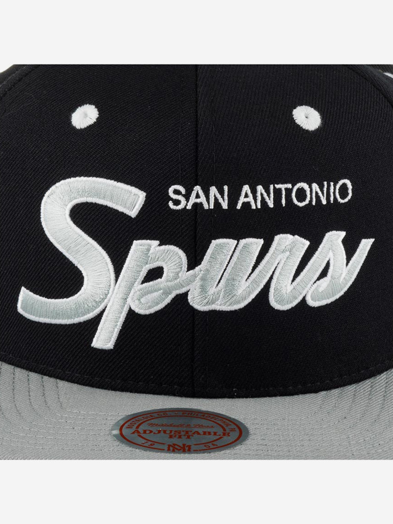 Бейсболка с прямым козырьком MITCHELL NESS MN-ND49Z-2TSCRIPT-SASPURS San Antonio Spurs NBA