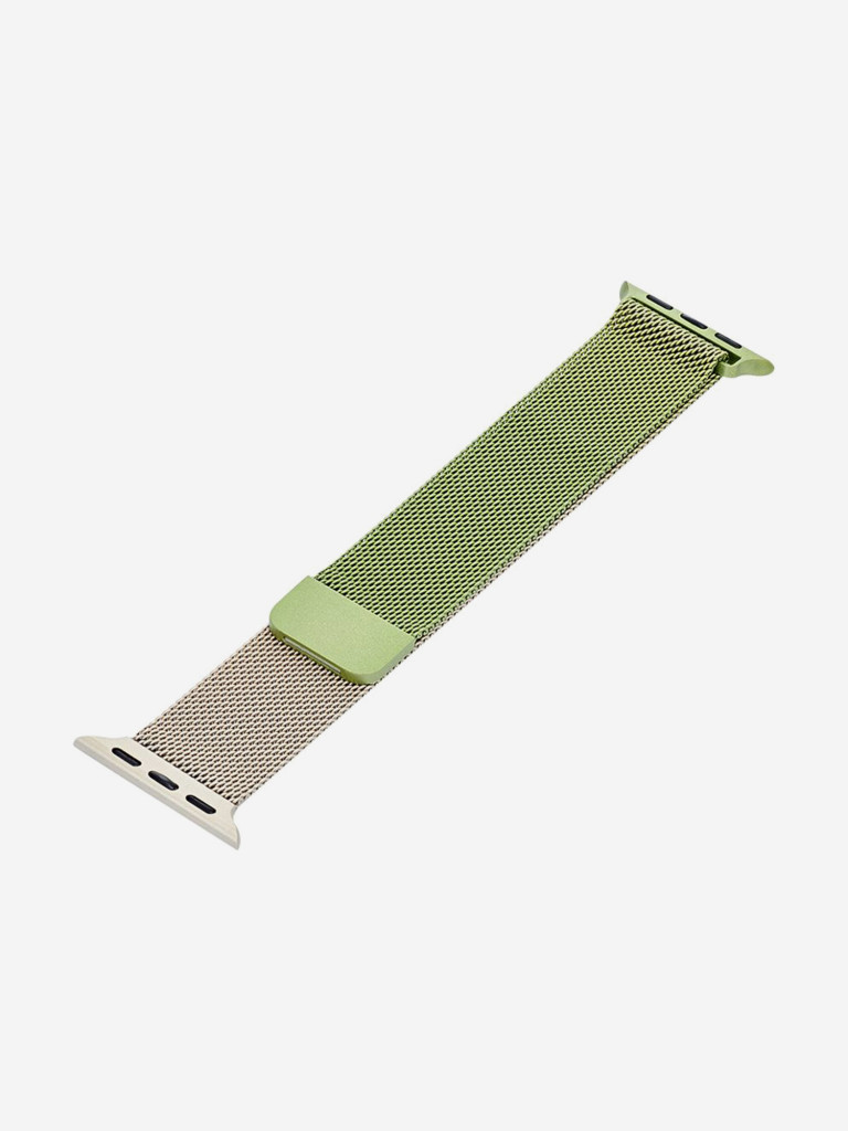 Ремешок для часов Apple Watch Ultra/49/45/44/SE/42 mm Mutural Оригинал, ультралегкий металлический на магните — зелено-золотой