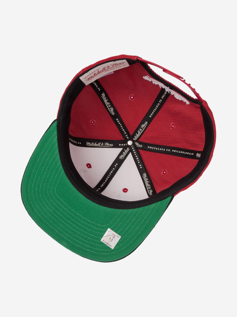 Бейсболка с прямым козырьком MITCHELL NESS HS10402-CBURED1 Chicago Bulls NBA (красный)