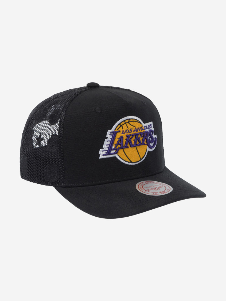 Бейсболка с сеточкой MITCHELL NESS HHSS7632-LALYYPPPBLCK Los Angeles Lakers NBA