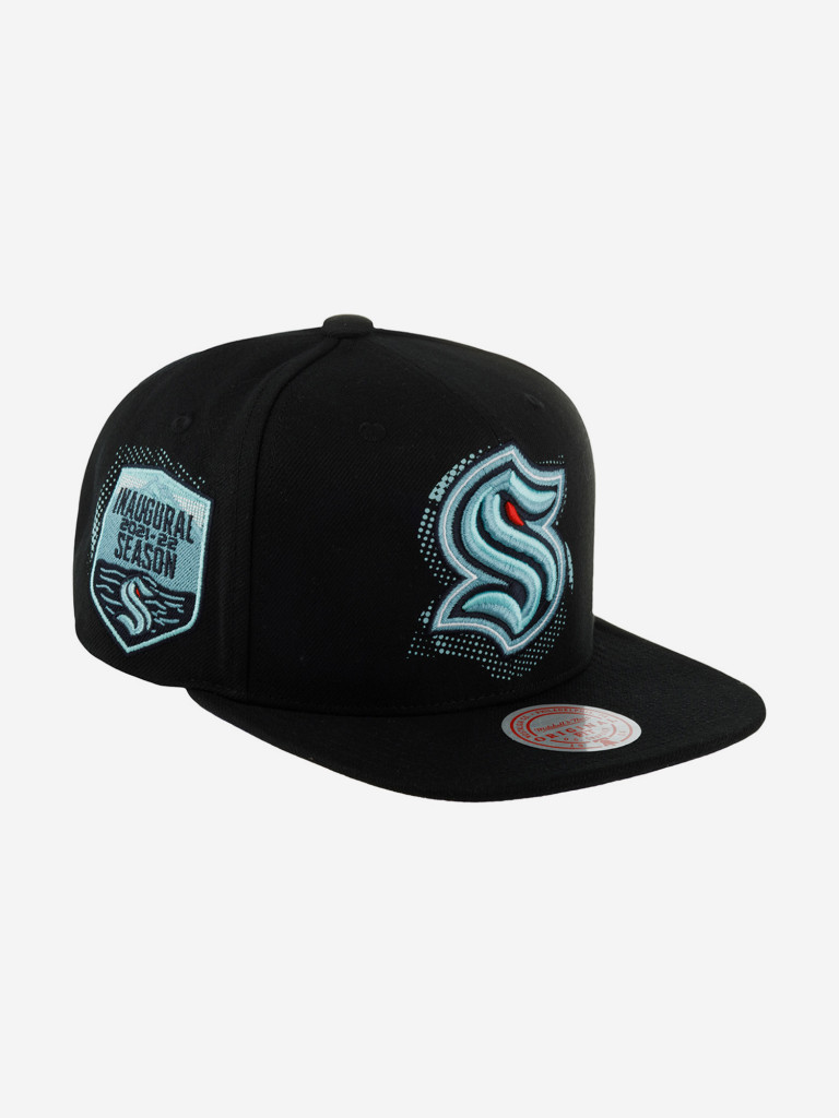 Бейсболка с прямым козырьком MITCHELL NESS HHSS6085-SKRYYPPPBLCK Seattle Kraken NHL (черный)