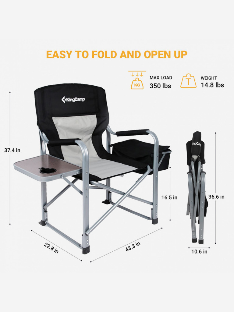 Кресло складное 3977 Director Folding chair сталь, 110Х53Х95