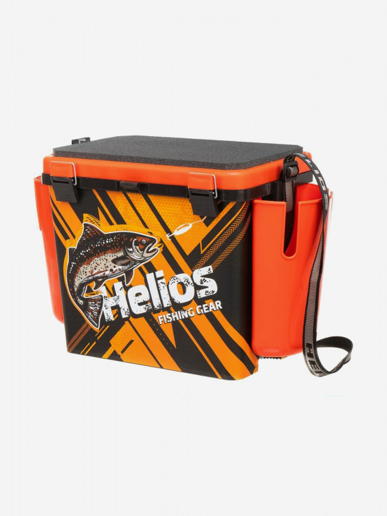 Ящик рыболовный зимний FishBox односекционный (19л) TROUT оранжевый (HS-FB-IML-19-O) Helios