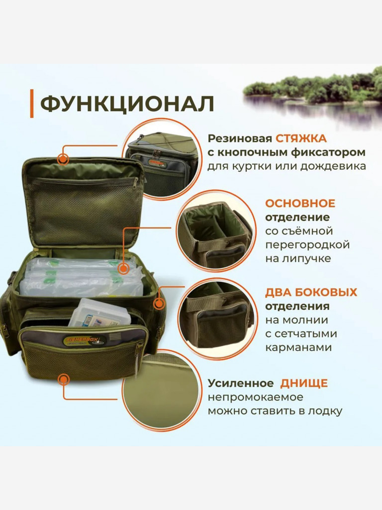Сумка для рыбалки Fisherbox C102 в комплекте 3+1 коробки