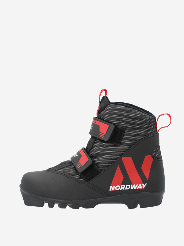Ботинки для беговых лыж детские Nordway Polar NNN арт. 135535 черный/красный цвет — купить за 3199 руб. со скидкой 20 %, отзывы в интернет-магазине Спортмастер