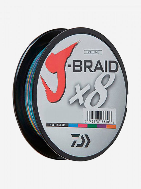 Шнур DAIWA J-Braid x8 150м Multicolor 0,06мм 4кг