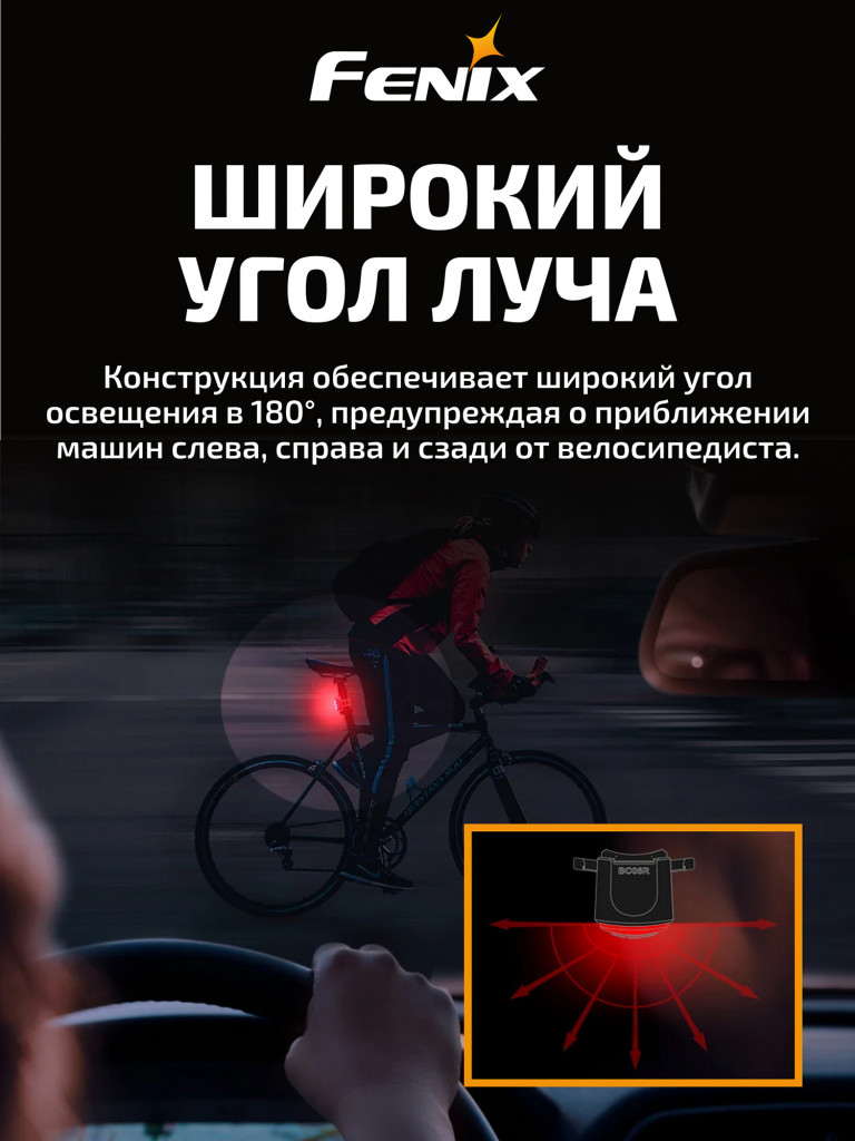 Велофара задняя Fenix BC05R V2.0