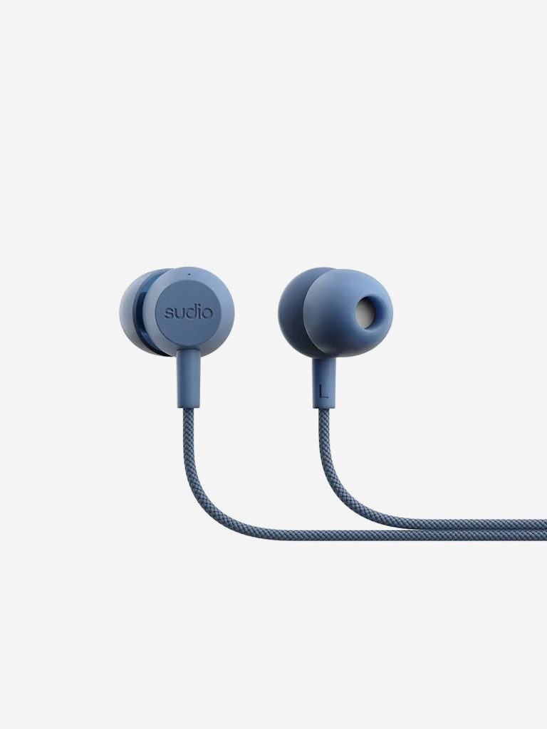 Проводные наушники Sudio V3 Wired Earbuds со встроенным микрофоном, чвет: синий