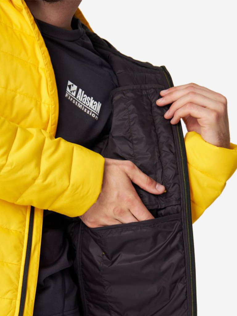 Куртка мужская Alaskan Juneau Yellow утепленная стеганая для рыбалки и охоты