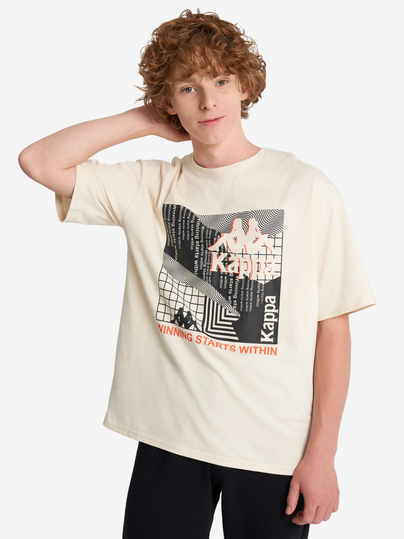 Футболка для мальчиков оверсайз Kappa Бежевый 1199₽