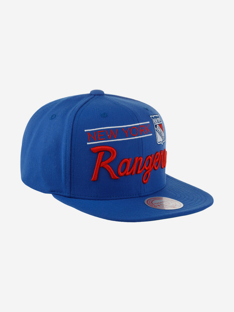 Бейсболка с прямым козырьком MITCHELL NESS 6HSSLD21213-NYABLUE New York Rangers NHL (синий)