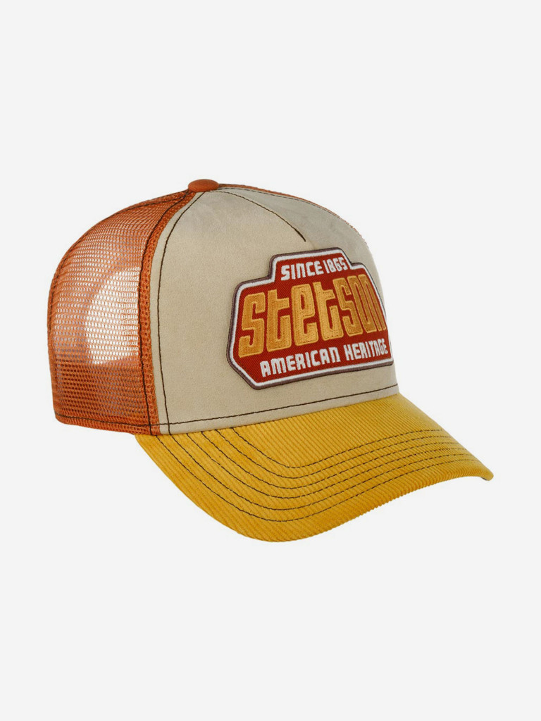 Бейсболка с сеточкой STETSON 7761116 TRUCKER CAP BRICKSTONE (желтый)