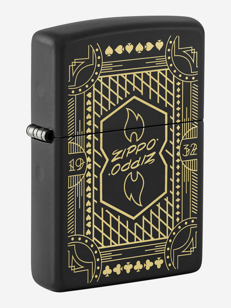 Зажигалка бензиновая ветроустойчивая Zippo Lines Design Black Matte