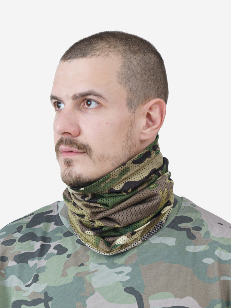 Бафф сетка с перфорацией мультикам камуфляжная Jägermann