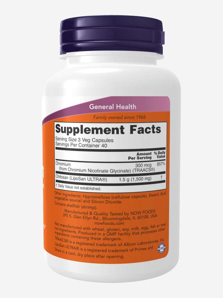 NOW Хитозан 120капс 631мг