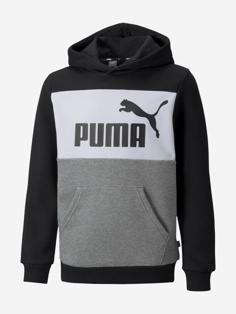 Худи для мальчиков PUMA Ess+ Colorblock 26931330299 Черный, размер 129, 140, фото 5