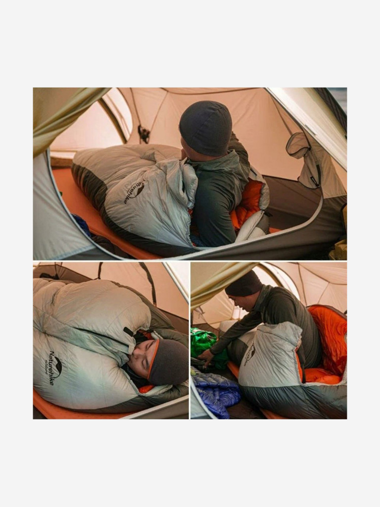 Мешок спальный Naturehike Arctic-17, 200х75 см, (правый) (ТК: -17C), серебристый